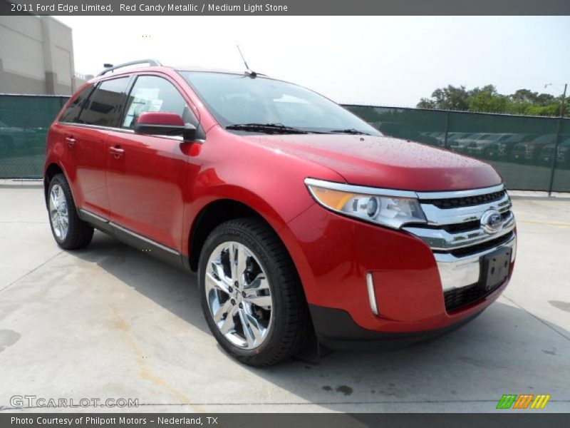Red Candy Metallic / Medium Light Stone 2011 Ford Edge Limited