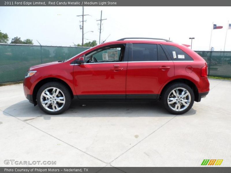 Red Candy Metallic / Medium Light Stone 2011 Ford Edge Limited