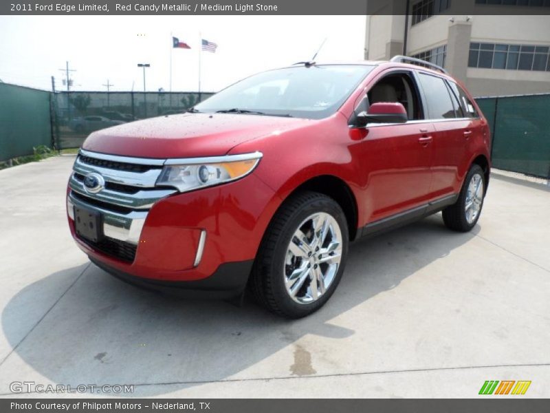 Red Candy Metallic / Medium Light Stone 2011 Ford Edge Limited