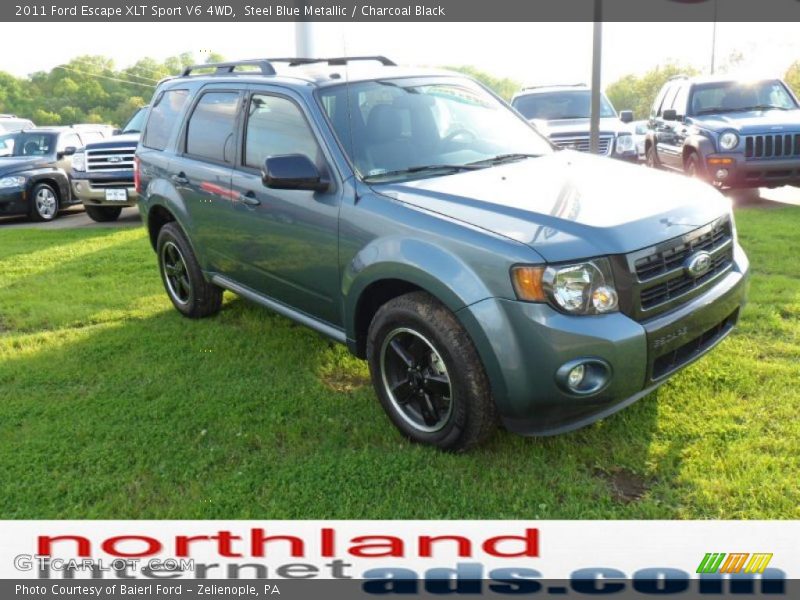 Steel Blue Metallic / Charcoal Black 2011 Ford Escape XLT Sport V6 4WD