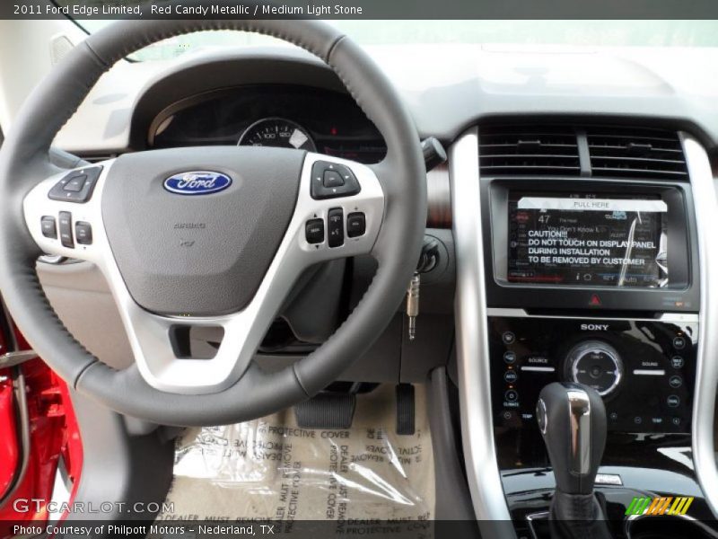 Red Candy Metallic / Medium Light Stone 2011 Ford Edge Limited