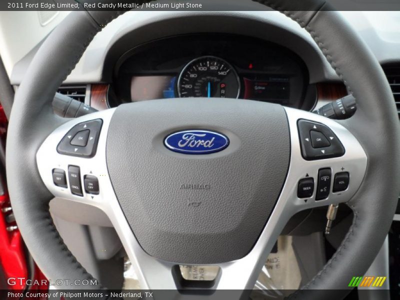 Red Candy Metallic / Medium Light Stone 2011 Ford Edge Limited