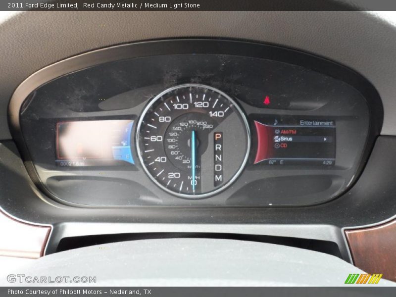 Red Candy Metallic / Medium Light Stone 2011 Ford Edge Limited