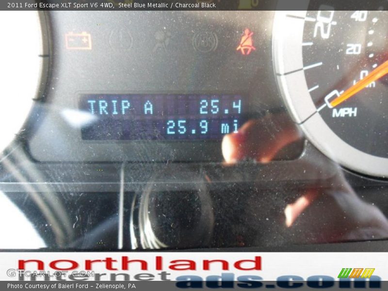 Steel Blue Metallic / Charcoal Black 2011 Ford Escape XLT Sport V6 4WD