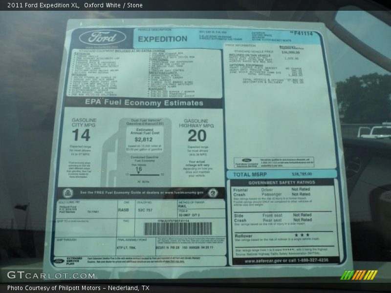 Oxford White / Stone 2011 Ford Expedition XL