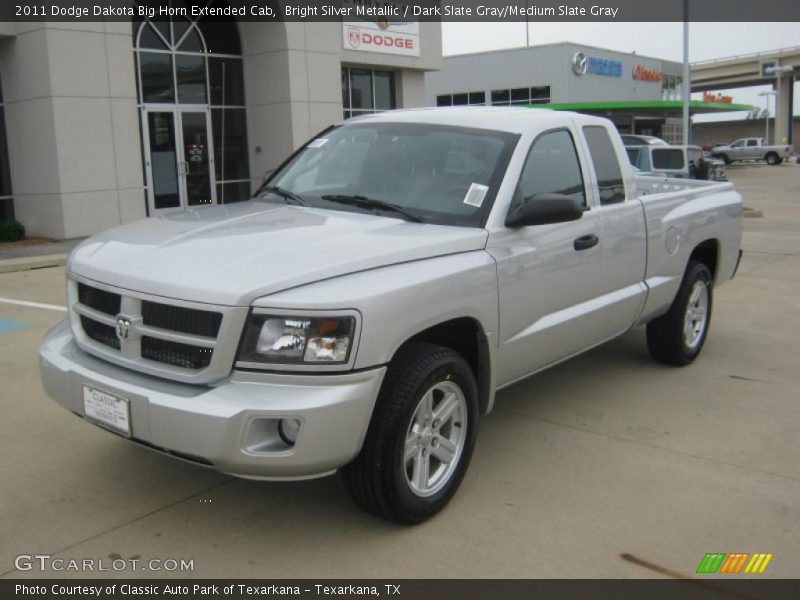 Bright Silver Metallic / Dark Slate Gray/Medium Slate Gray 2011 Dodge Dakota Big Horn Extended Cab