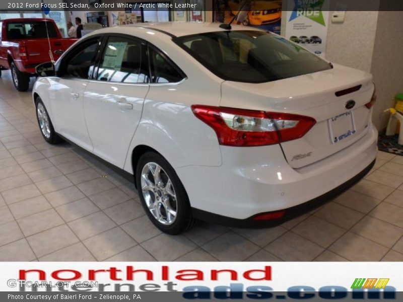 Oxford White / Arctic White Leather 2012 Ford Focus SEL Sedan