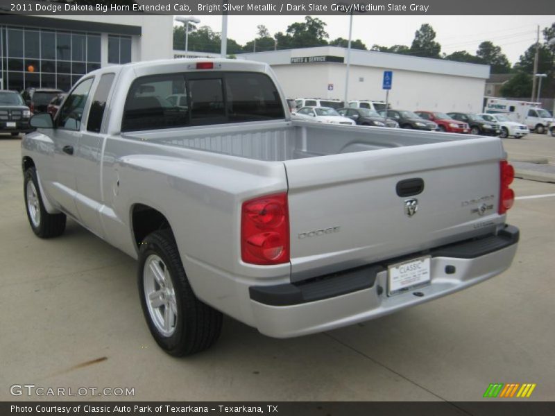 Bright Silver Metallic / Dark Slate Gray/Medium Slate Gray 2011 Dodge Dakota Big Horn Extended Cab