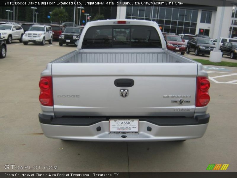 Bright Silver Metallic / Dark Slate Gray/Medium Slate Gray 2011 Dodge Dakota Big Horn Extended Cab