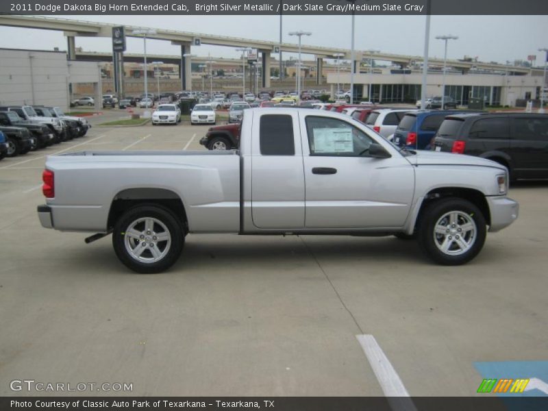 Bright Silver Metallic / Dark Slate Gray/Medium Slate Gray 2011 Dodge Dakota Big Horn Extended Cab