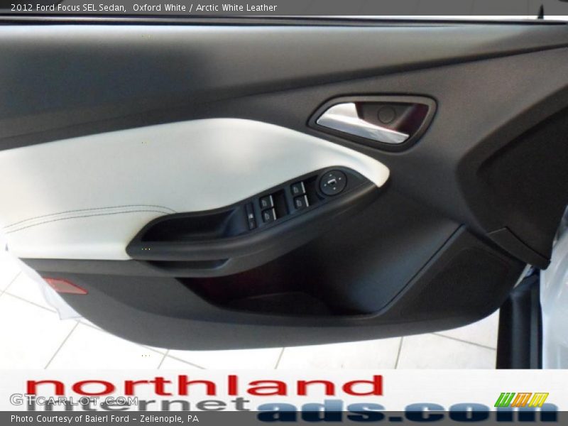 Oxford White / Arctic White Leather 2012 Ford Focus SEL Sedan