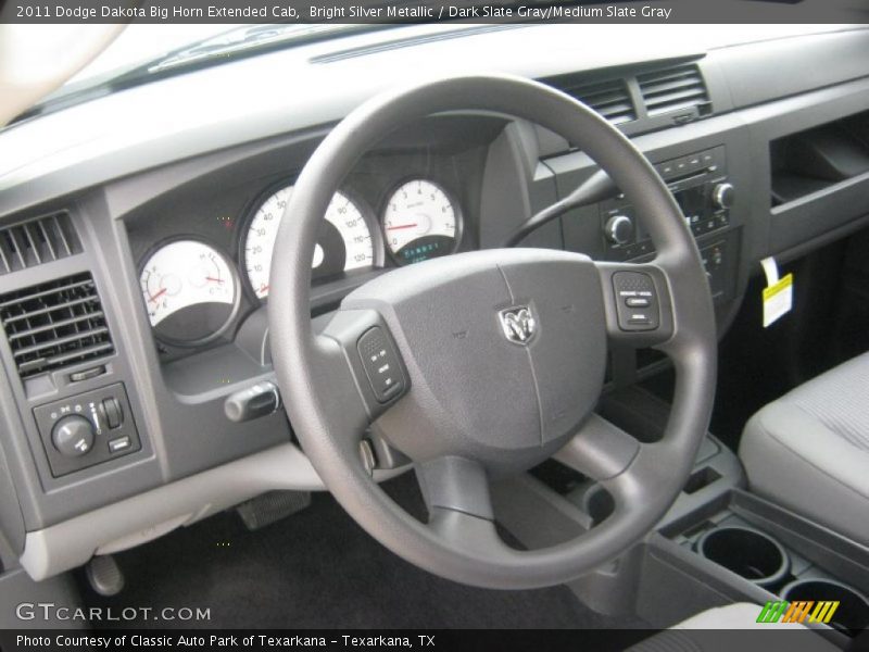 Bright Silver Metallic / Dark Slate Gray/Medium Slate Gray 2011 Dodge Dakota Big Horn Extended Cab