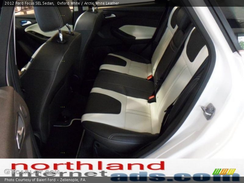 Oxford White / Arctic White Leather 2012 Ford Focus SEL Sedan