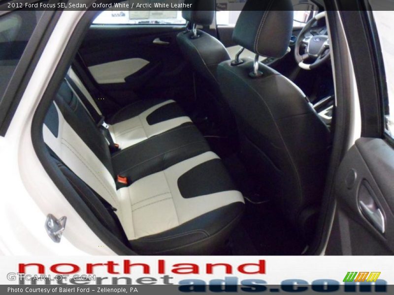 Oxford White / Arctic White Leather 2012 Ford Focus SEL Sedan
