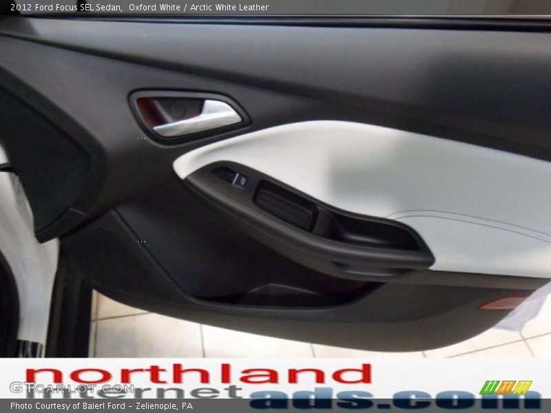 Oxford White / Arctic White Leather 2012 Ford Focus SEL Sedan