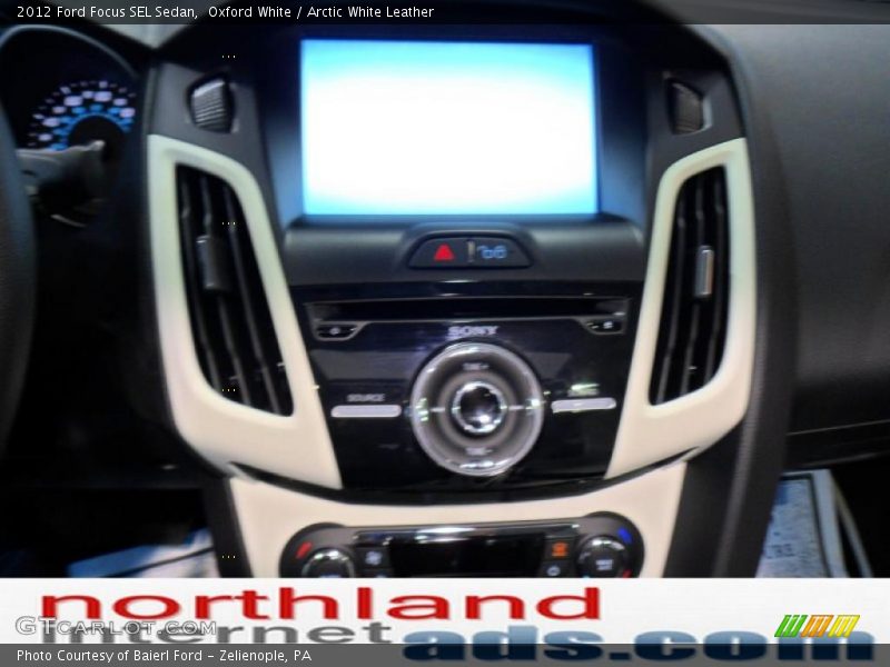 Oxford White / Arctic White Leather 2012 Ford Focus SEL Sedan