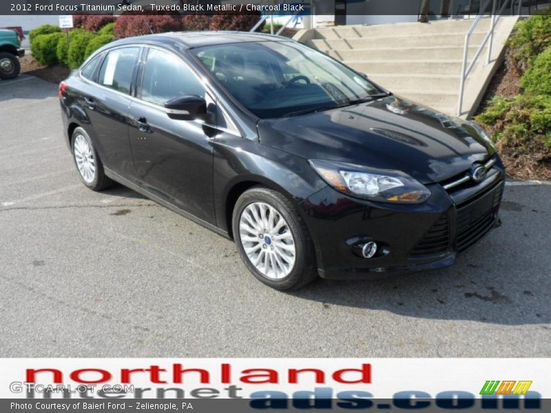 Tuxedo Black Metallic / Charcoal Black 2012 Ford Focus Titanium Sedan