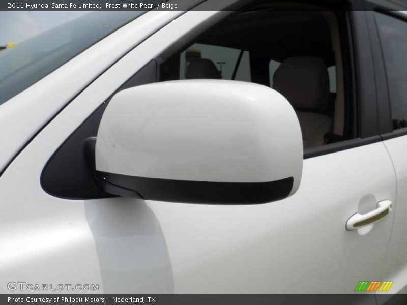 Frost White Pearl / Beige 2011 Hyundai Santa Fe Limited