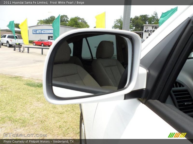 Frost White Pearl / Beige 2011 Hyundai Santa Fe Limited
