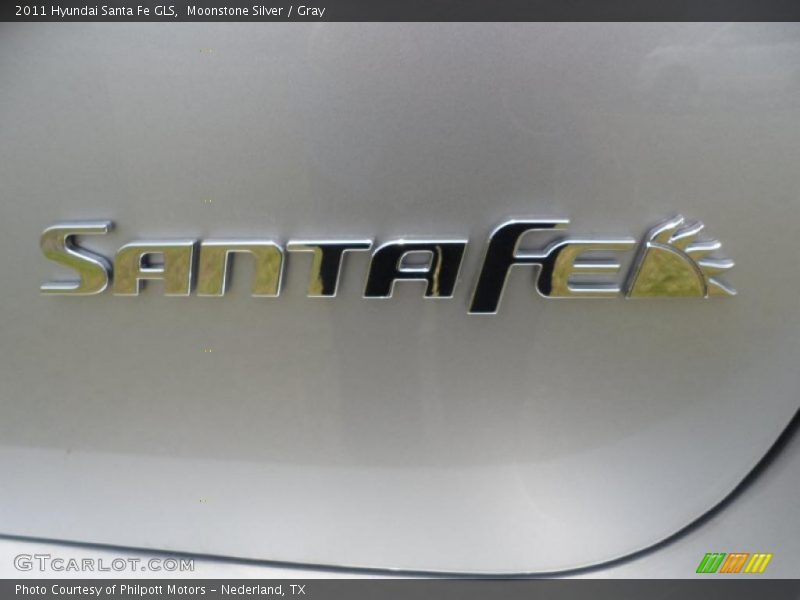 Moonstone Silver / Gray 2011 Hyundai Santa Fe GLS