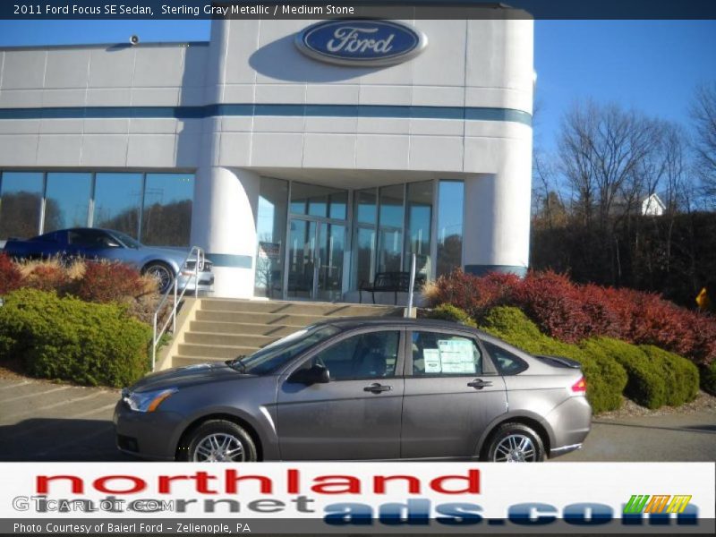 Sterling Gray Metallic / Medium Stone 2011 Ford Focus SE Sedan