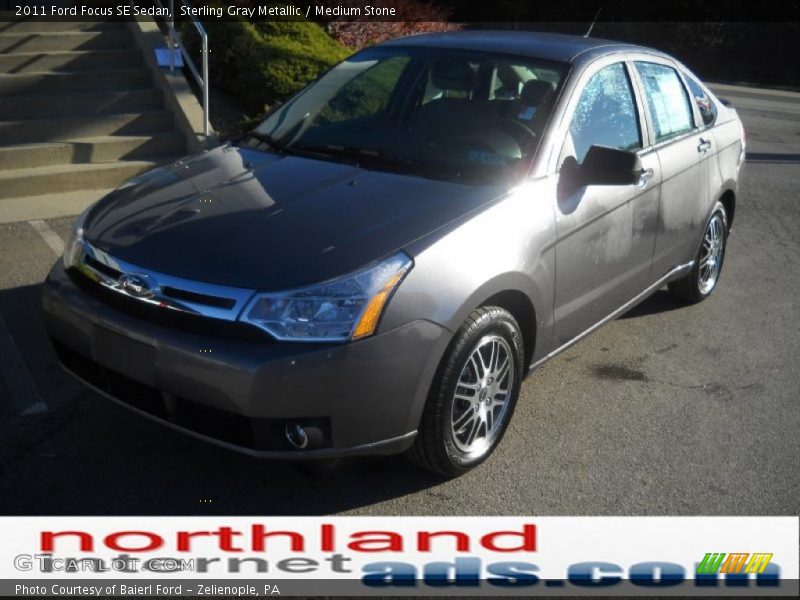 Sterling Gray Metallic / Medium Stone 2011 Ford Focus SE Sedan