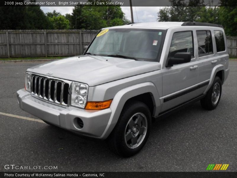 Bright Silver Metallic / Dark Slate Gray 2008 Jeep Commander Sport