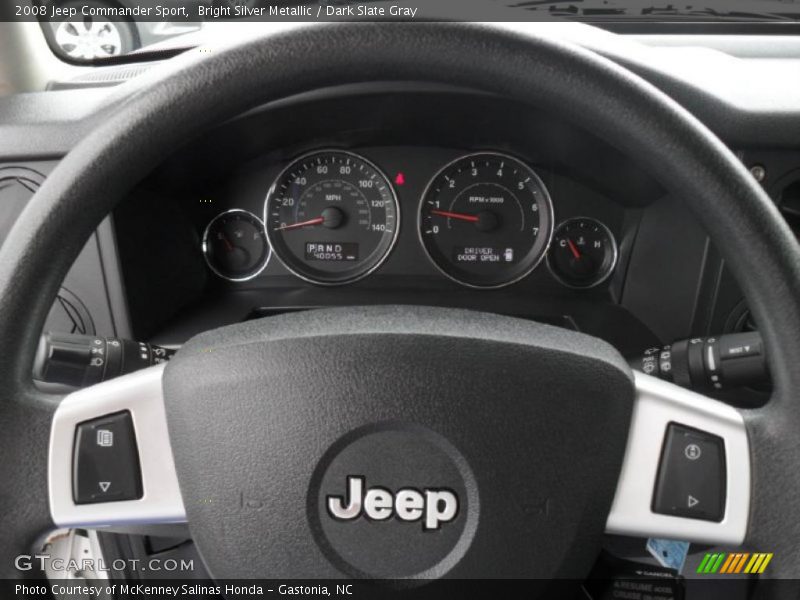 Bright Silver Metallic / Dark Slate Gray 2008 Jeep Commander Sport