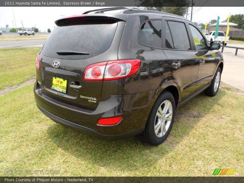 Espresso Brown / Beige 2011 Hyundai Santa Fe Limited