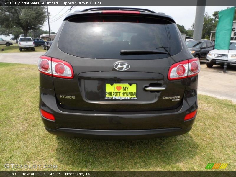 Espresso Brown / Beige 2011 Hyundai Santa Fe Limited