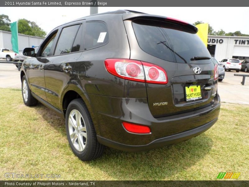 Espresso Brown / Beige 2011 Hyundai Santa Fe Limited
