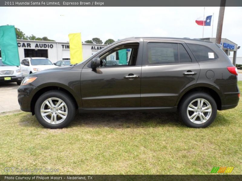 Espresso Brown / Beige 2011 Hyundai Santa Fe Limited