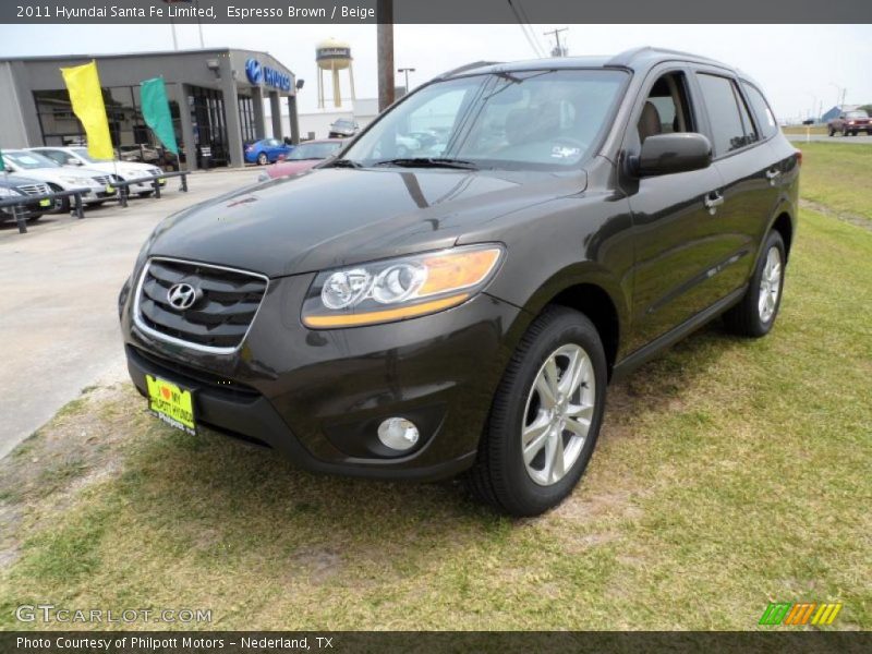 Espresso Brown / Beige 2011 Hyundai Santa Fe Limited