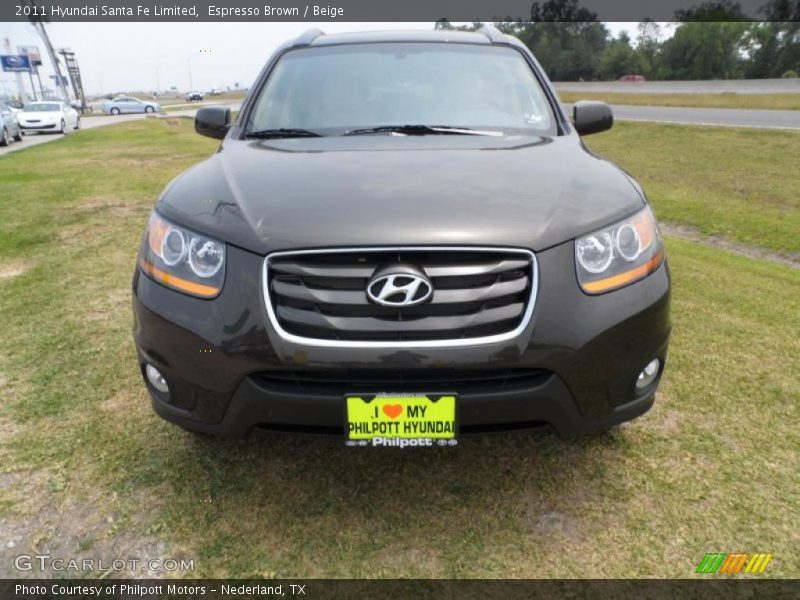 Espresso Brown / Beige 2011 Hyundai Santa Fe Limited
