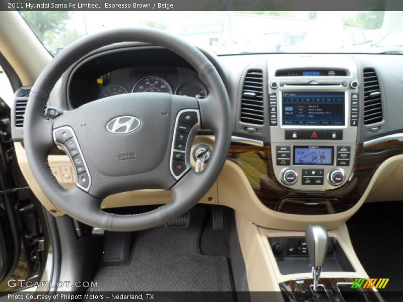 Espresso Brown / Beige 2011 Hyundai Santa Fe Limited