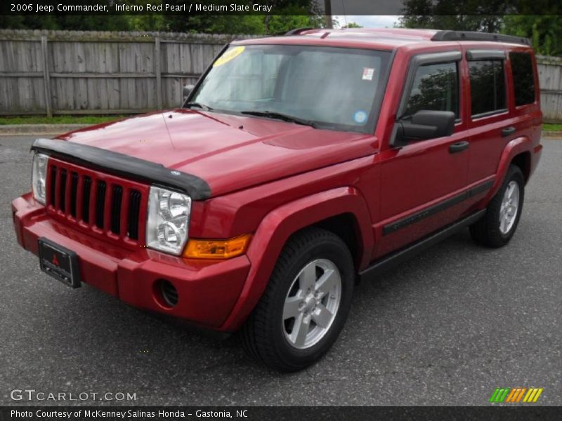 Inferno Red Pearl / Medium Slate Gray 2006 Jeep Commander