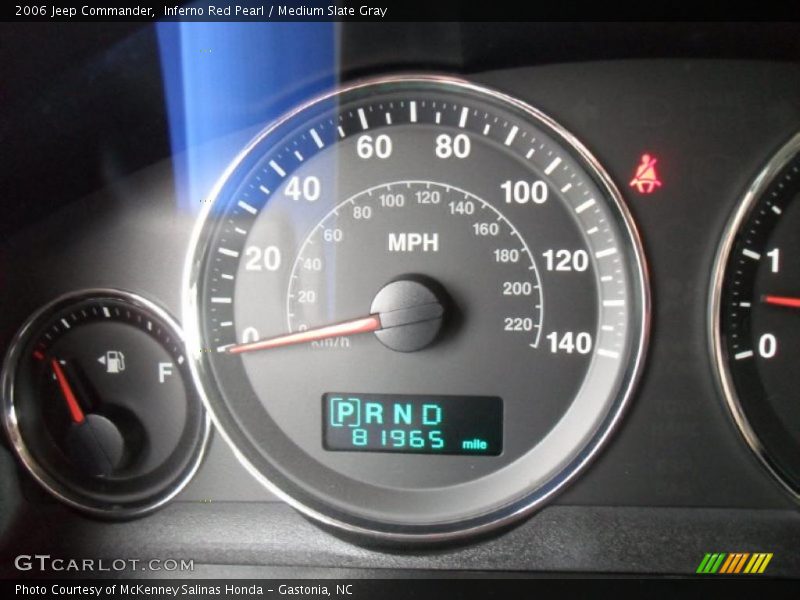 Inferno Red Pearl / Medium Slate Gray 2006 Jeep Commander