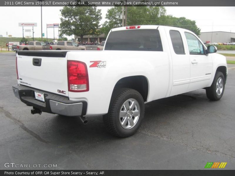 Summit White / Very Dark Cashmere/Light Cashmere 2011 GMC Sierra 1500 SLT Extended Cab 4x4