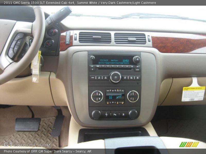 Summit White / Very Dark Cashmere/Light Cashmere 2011 GMC Sierra 1500 SLT Extended Cab 4x4