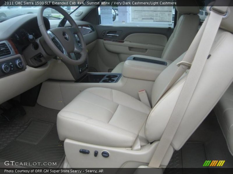 Summit White / Very Dark Cashmere/Light Cashmere 2011 GMC Sierra 1500 SLT Extended Cab 4x4