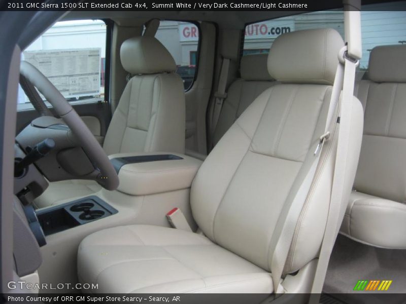 Summit White / Very Dark Cashmere/Light Cashmere 2011 GMC Sierra 1500 SLT Extended Cab 4x4