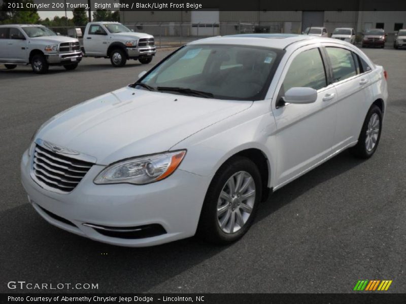 Bright White / Black/Light Frost Beige 2011 Chrysler 200 Touring