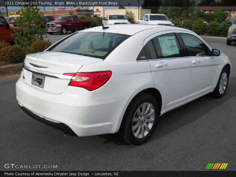 Bright White / Black/Light Frost Beige 2011 Chrysler 200 Touring