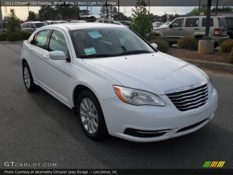 Bright White / Black/Light Frost Beige 2011 Chrysler 200 Touring