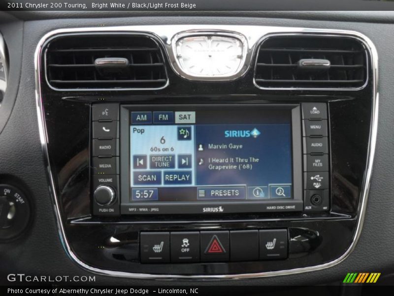 Bright White / Black/Light Frost Beige 2011 Chrysler 200 Touring