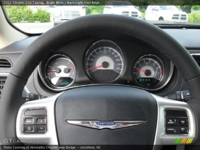 Bright White / Black/Light Frost Beige 2011 Chrysler 200 Touring