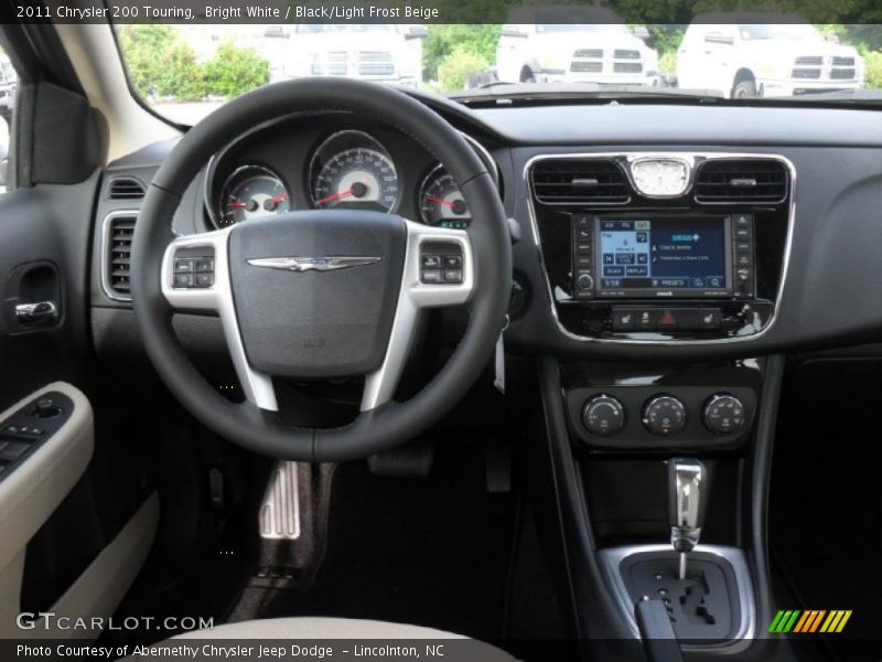 Bright White / Black/Light Frost Beige 2011 Chrysler 200 Touring