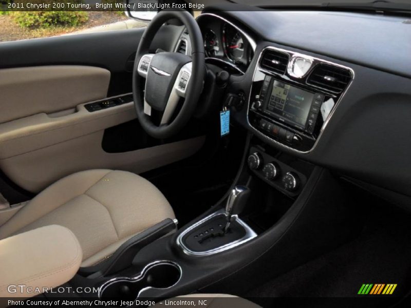 Bright White / Black/Light Frost Beige 2011 Chrysler 200 Touring