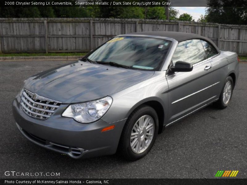 Silver Steel Metallic / Dark Slate Gray/Light Slate Gray 2008 Chrysler Sebring LX Convertible