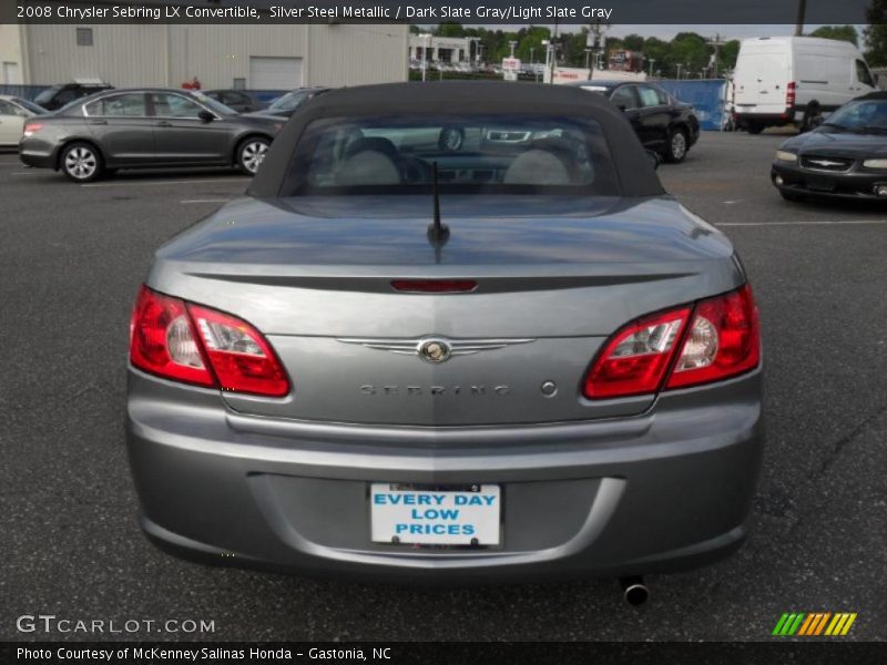 Silver Steel Metallic / Dark Slate Gray/Light Slate Gray 2008 Chrysler Sebring LX Convertible